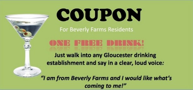 One Free Drink Coupon