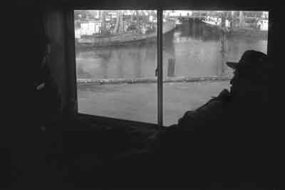 Joey P's uncle Fred Frontiero(right) and unle Pat in the FBI building. Unclle Fred kicked Joey off this couch by saying that Joey hadn't earned the right to lounge on it since he had just started working there.