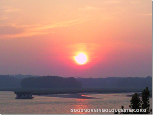 Sunset through the smoke