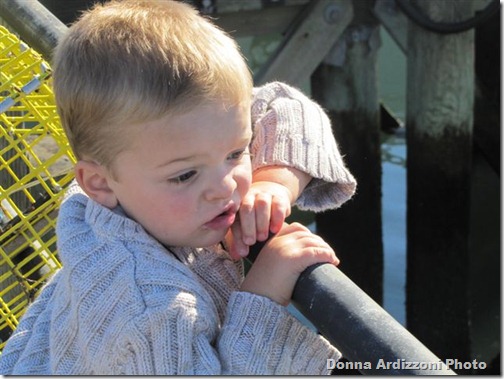 Owen sitting by the dock of the bay