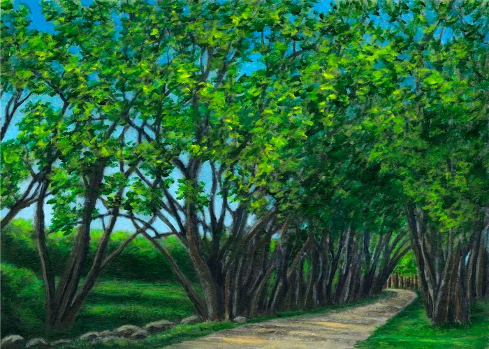 Painting of the Willows of Annisquam aka Willows at Riverdale and Annisquam Willows