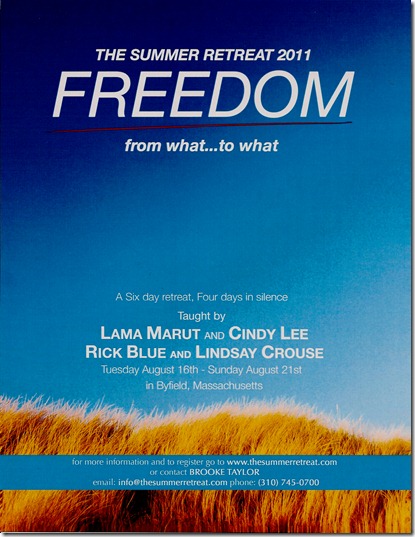 2011 Summer Retreat Flyer