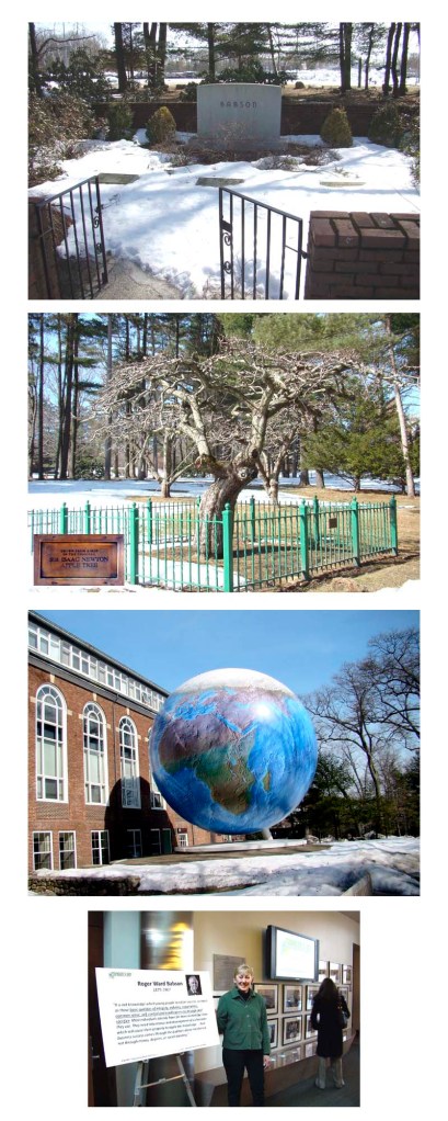 Roger Babson gravesite, Sir Isaac Newton apple tree, Babson Globe