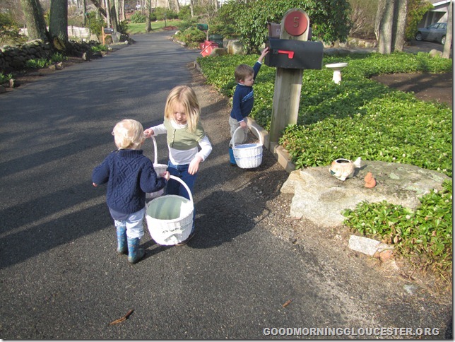 Maddie Owen Cole, looking for Easter Eggs