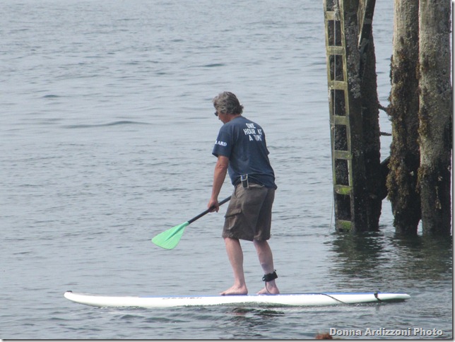 Eddie going around the greasy pole