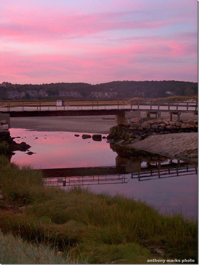 sunset foot bridge goodharbor beach