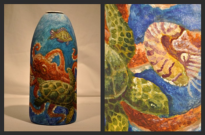 Octopus and Turtle buoy by Janelle Downey