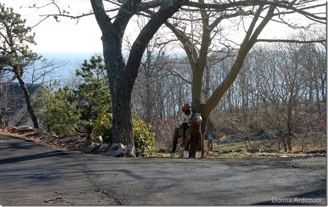 Wooden horse and rider in Magnolia