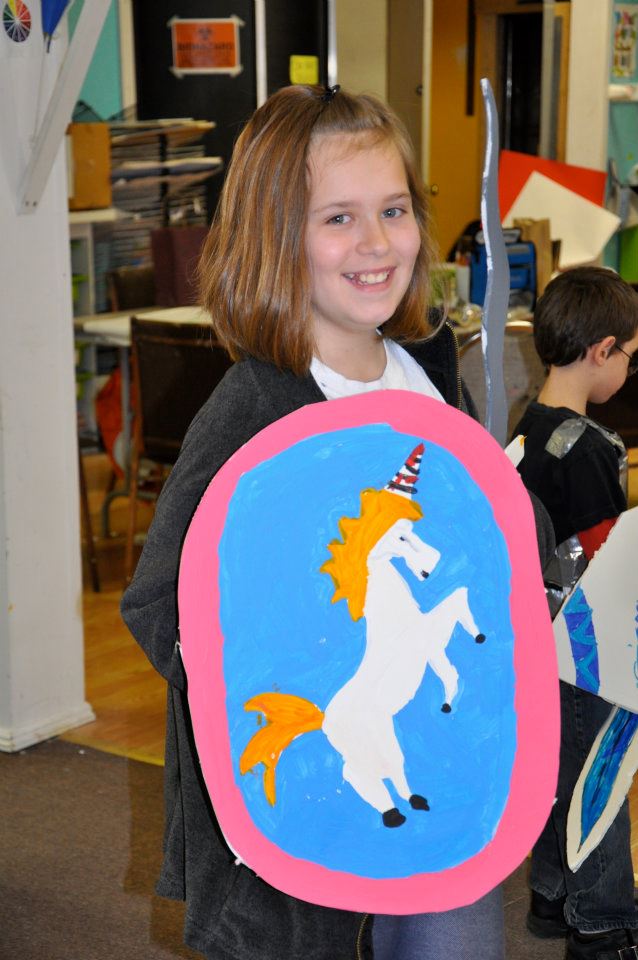 Caroline and her shield