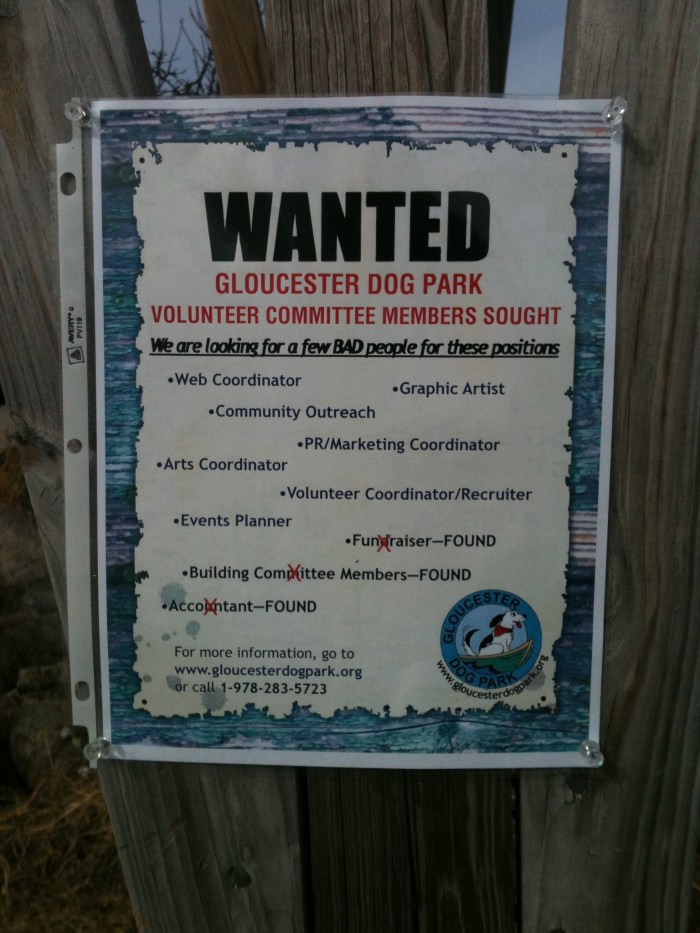 Wanted Dog Park Wanted-Gloucester Dog Park