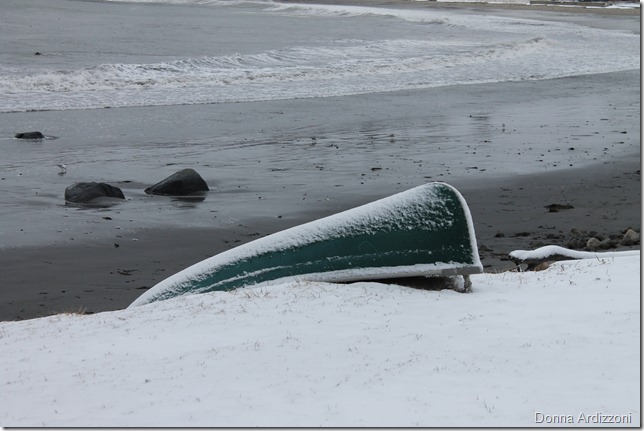 March 2, 2012 007 snow on the canoe Magnolia Beach
