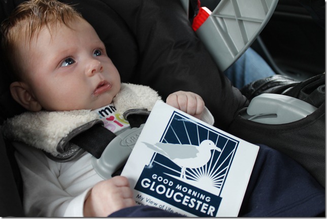 march 24, 2012Riley the newest reader of Good Morning Gloucester