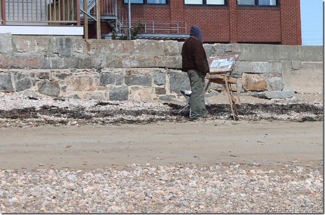 April 2, 2012 local artist on Pavillion Beach