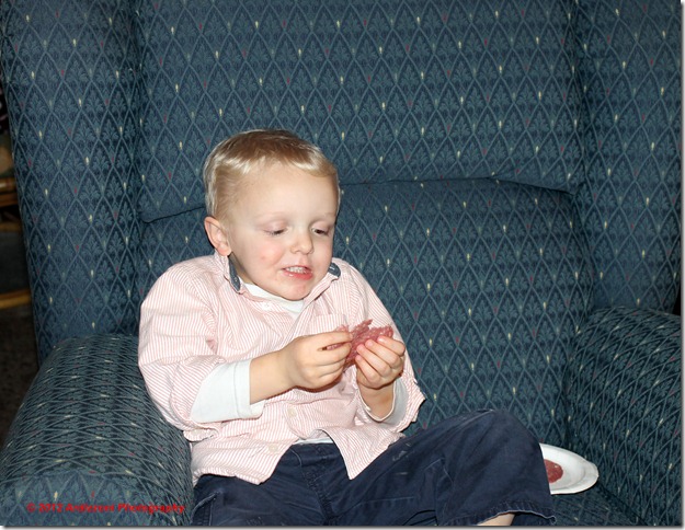 December 8, 2012 Cole enjoying salami