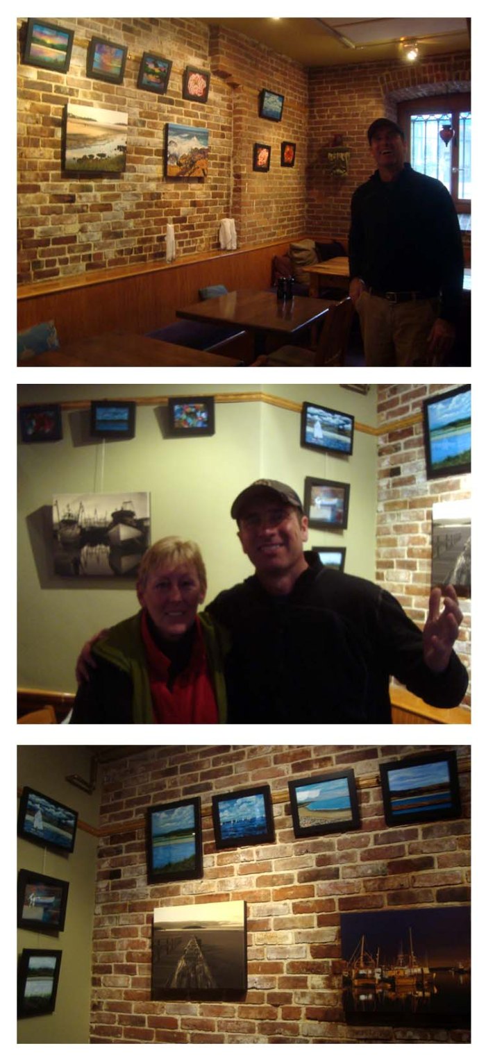 two buddies exhibit hanging