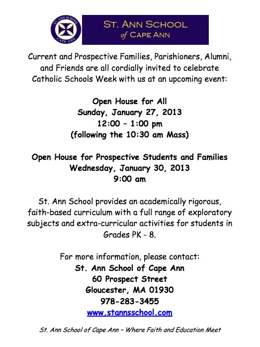 StAnnSchool openhouse