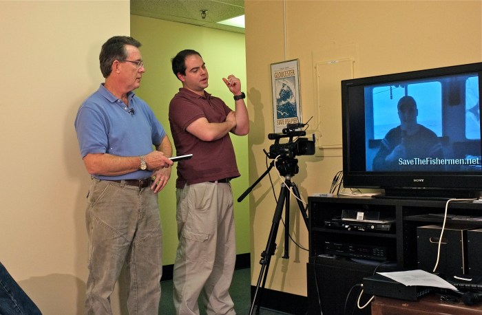 Barry O'Brien, Andrew Love Cape Ann TV ©KIM Smith 2011JPG