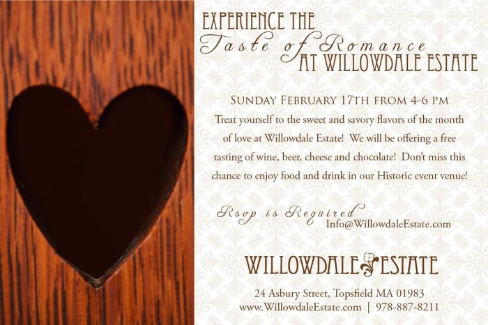 Willowdale Estate A Taste of Romance