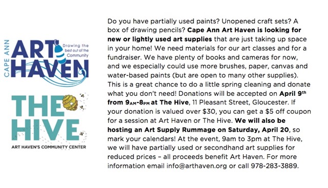 Art Haven Supplies and Fundraiser 2