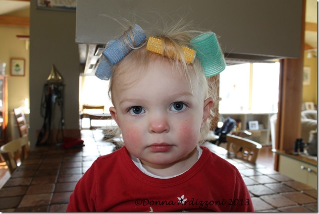 Avery getting ready for the park