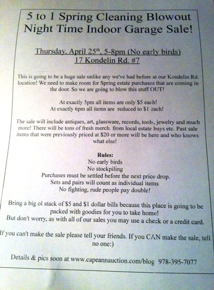 huge indoor yardsale