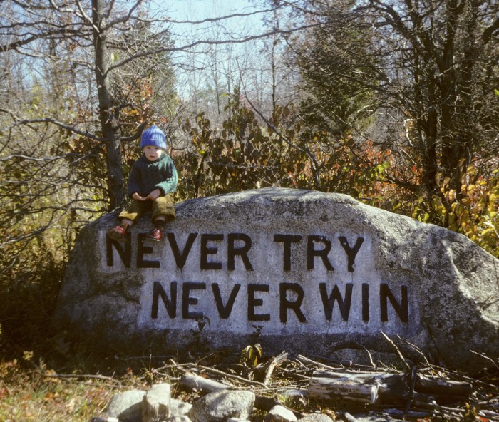 Never try, never win