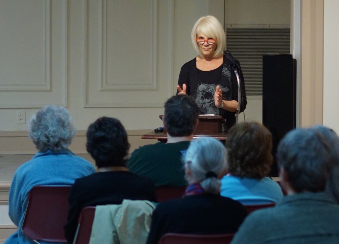 Barbara Moody at the podium 2