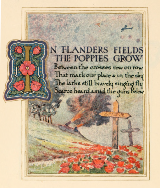 In Flander's Field Illustration 1921