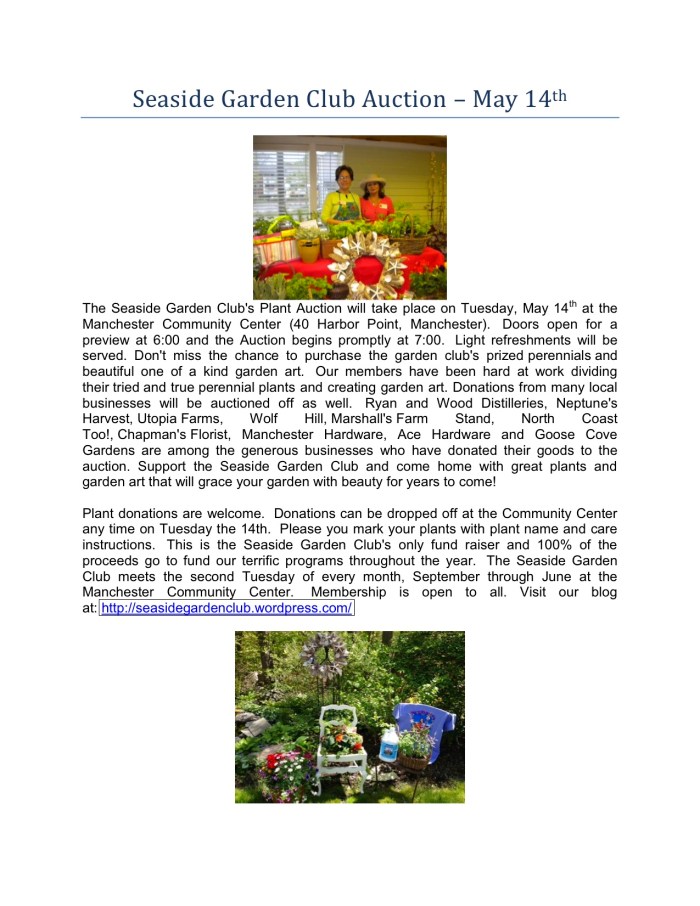 Seaside Garden Club Auction 2013-1