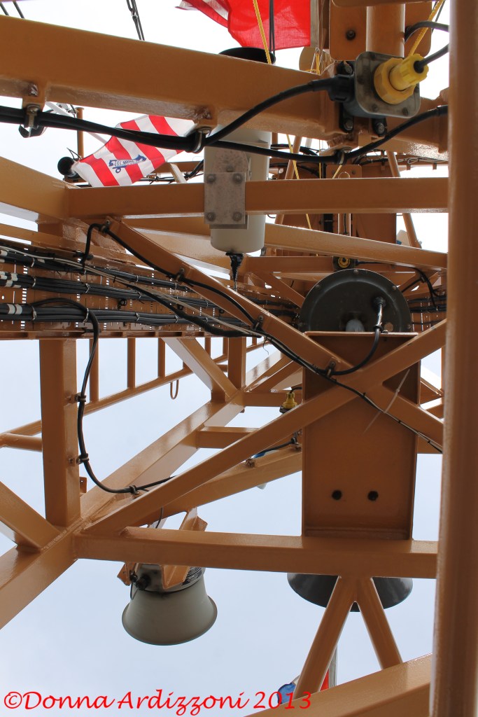 Looking up from the bridge of the Grand Isle