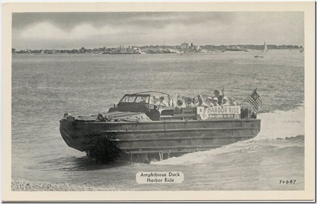 Gloucester duck harbor ride postcard