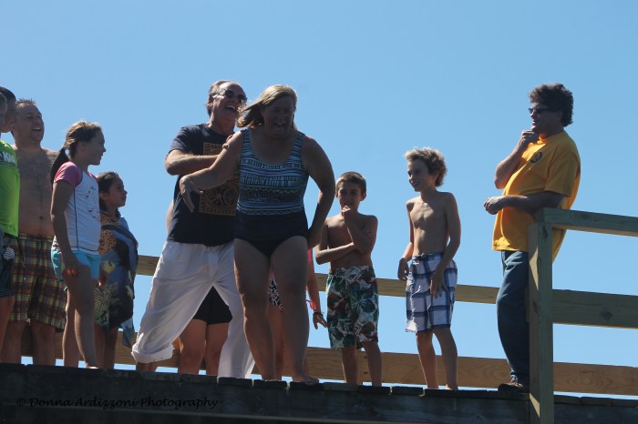 August 24, 2013 Mayor Kirk jumping off Magnolia Pier