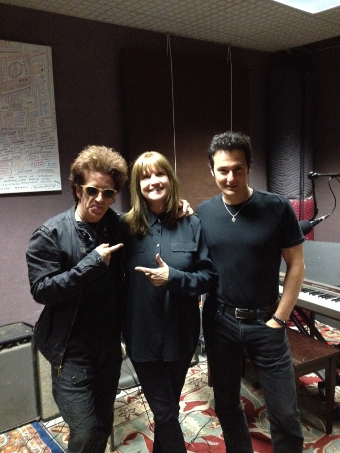 Willie Nile, Meg Griffin and bassman Johnny Pi at Bang A Song Studios in Gloucester