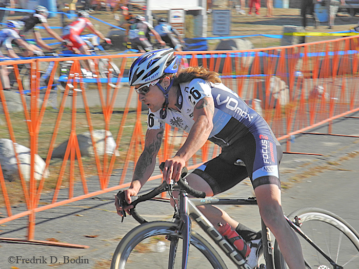 It was amazing to that these men and women compete, although I was only there for the last race. This guy is was totally engaged with the curve and the course.