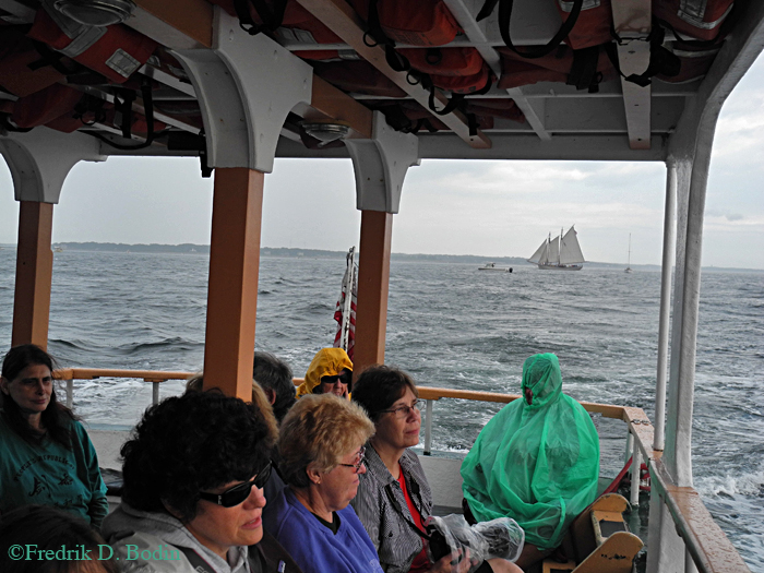 Passengers getting wet.