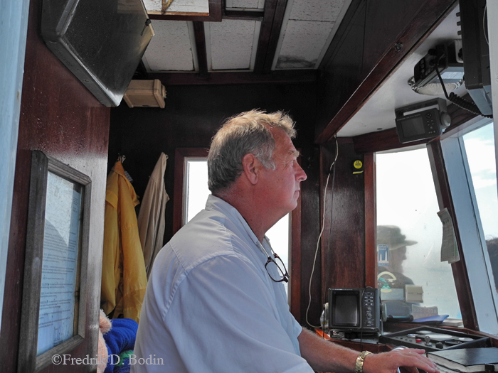 Captain Steve Douglas can position the Eider for the best schooner photos.