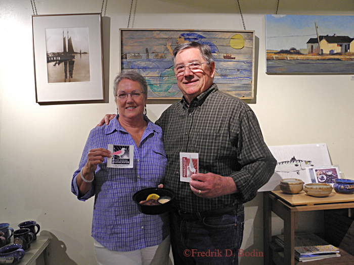 Sharon St Clair King and Chuck King are in the gallery for their annual Cape Ann fix. Sharon is always on my Facebook Page, and also on Good Morning Gloucester.