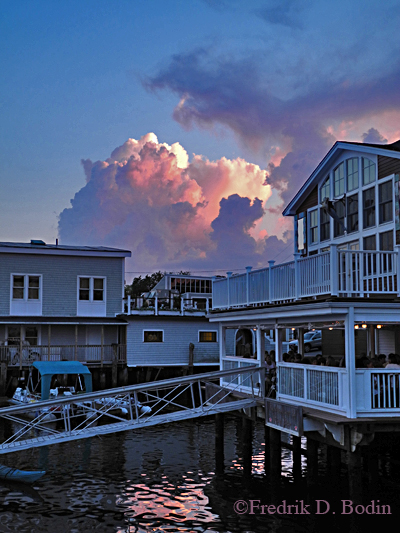 On the way to the sushi bar at the Madfish Grille, I glanced over my shoulder and shot this view. The only thing better was the sushi. Fabulous. Call for their hours, as I think they're open weekends now, until the end of  Columbus Day weekend. http://www.facebook.com/pages/The-Madfish-Grille/219110261434146 