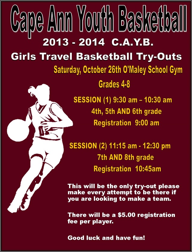 2013 CAYB Tryouts