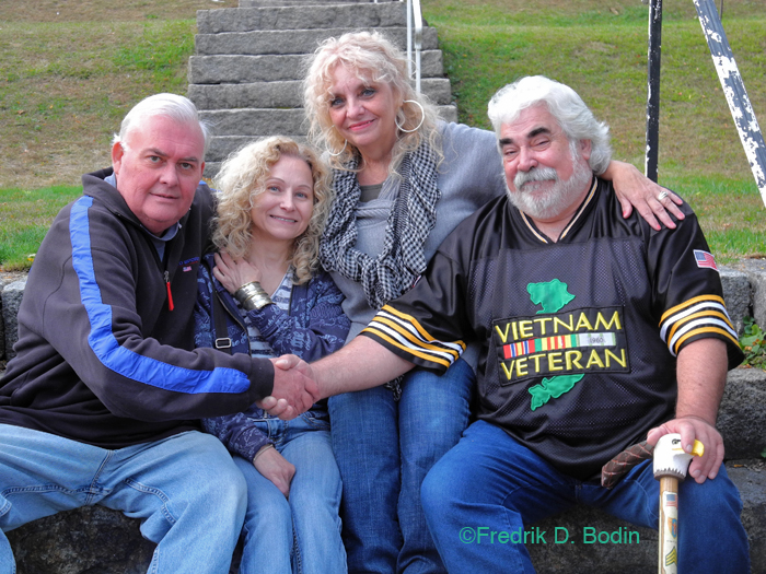 I'll also never forget these folks. Duane is made of solid granite, which you can feel if you pat him on the back. He needs the cane, but I'll be his cane any time. His combat incident resulted in 3 fatalities, but he survived.  He's a 25% Chippowa American Indian, whose tribe has a reservation at Red Lake  MN.