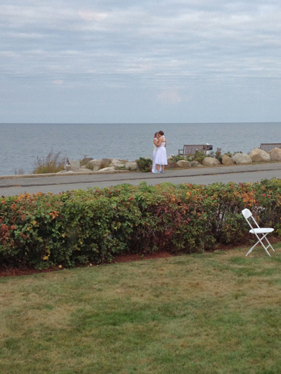 Getting down to brass tacks, this is what it's all about: The marriage of their niece Theresa to Victoria, both of Jacksonville, Florida. I have been to the Elk's Club twice this year, both times for memorial services to say "Goodbye." It's very comforting for me to report on a joyous event that says "Hello," and for Life. 