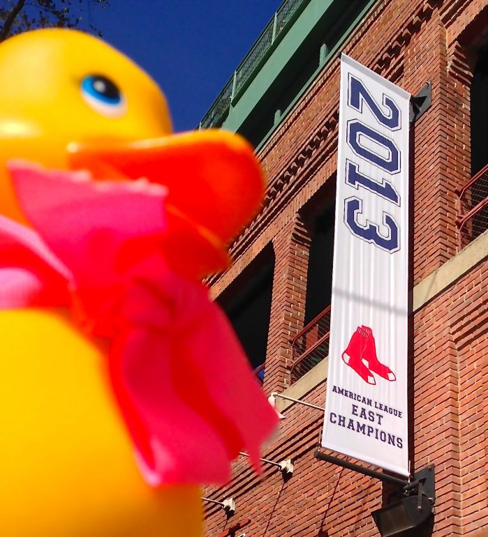 Rubber Duck can't wait to see a blue flag (American League Pennant) then red (World Series Champions 2013)