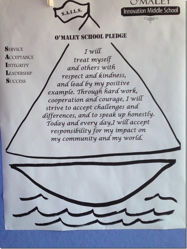 O'Maley Innovation Middle School's New Pledge