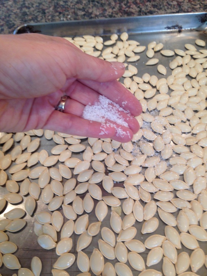 SEEDS ON COOKIE SHEET