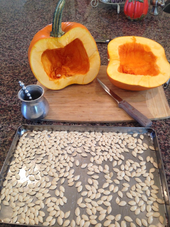 SEEDS SCRAPING FLESH