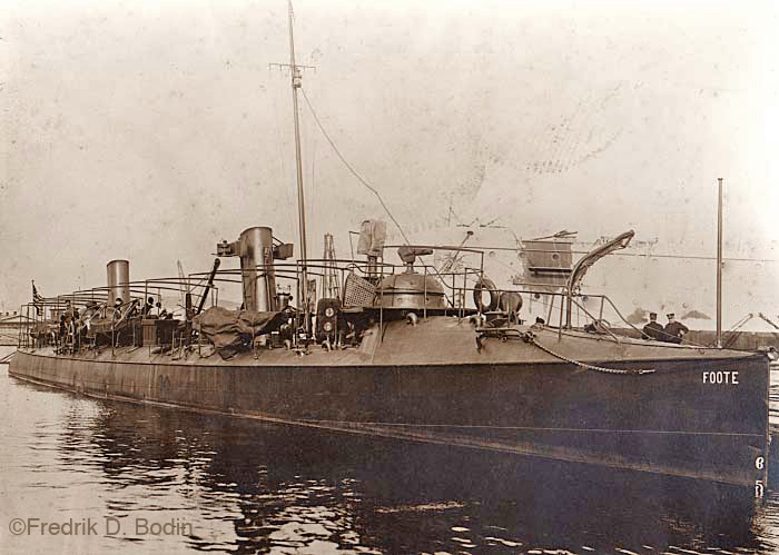 This is dedicated to former thirty year Gloucester City Councilor Gus Foote. I've been meaning to do this for a while. The Foote was a US Navy Torpedo boat, launched in 1896. It was the first of three naval warships named Foote, all named in honor of Rear Admiral Andrew Hull Foote, a successful Civil War captain and fleet commander. The 160 foot long Foote fought in the Spanish-American War and World War I. So Gus, and all my other friends, Happy Thanksgiving.