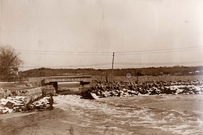 Goose Cove, on a frosty day, with the tide coming in under the bridge. Alice Curtis shot this from the Greenbelt side of the cove, where we have hiking trails today.