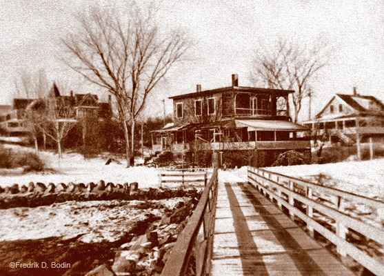 Good Harbor Beach as it looked in 1939. The houses and the bridge are pretty much the same. The snow - well warmer weather is around the corner. Donna Ardizonni was talking about her desire to go to the beach when it warms up. I hope she's patient!