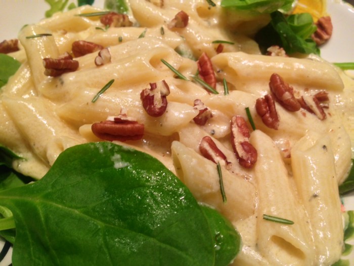 pasta gogonzola with a twist
