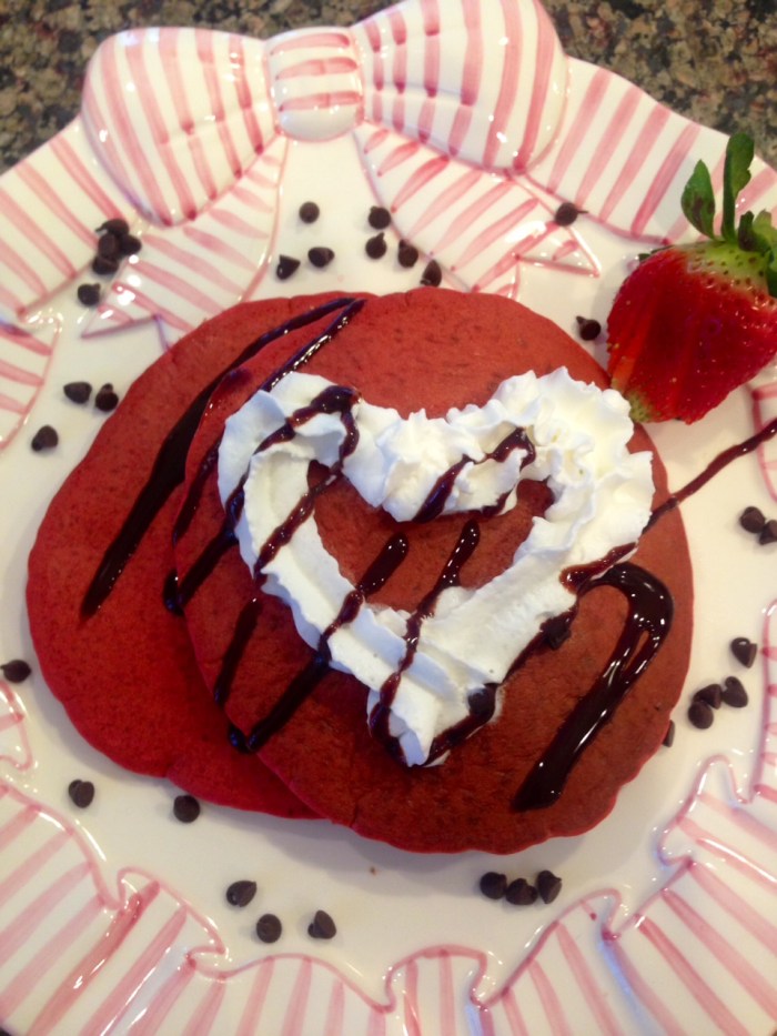 valentine red velvet pancake 4